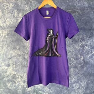 American Apparel Disney’s Malificent Purple T-shirt Women's Sz XL Extra Slim Fit